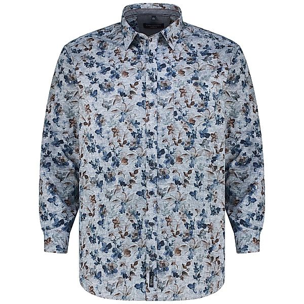 CASA MODA Freizeithemd mit floralem Muster Farbe blau Größe: XXL günstig online kaufen