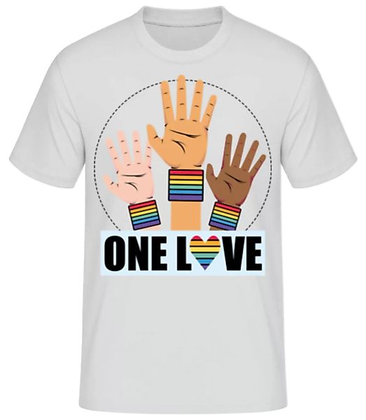 One Love Hände · Männer Basic T-Shirt günstig online kaufen