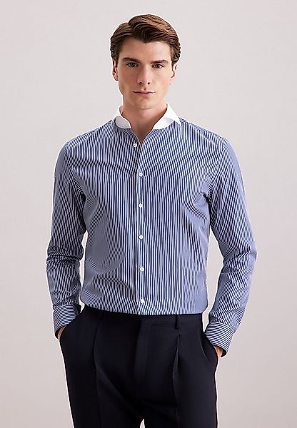 seidensticker Businesshemd Schwarze Rose Slim 1/1 Haifischkragen Gestreift günstig online kaufen