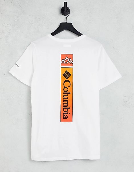 Columbia – Rapid Ridge – T-Shirt in Weiß mit Print hinten günstig online kaufen