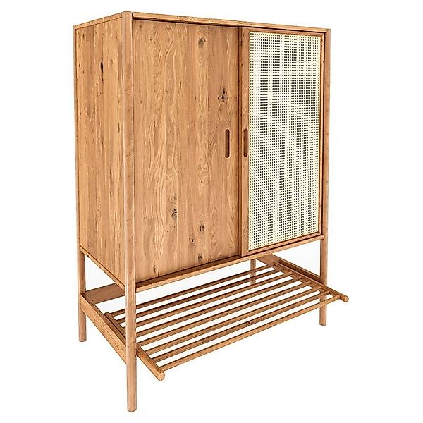 Lomadox Garderobenschrank PORI-165 Eiche massiv geölt, 108 cm breit, Ratten günstig online kaufen