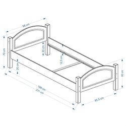 IDIMEX Massivholzbett FLIMS, Massivholzbett Bettgestell Landhausbett günstig online kaufen
