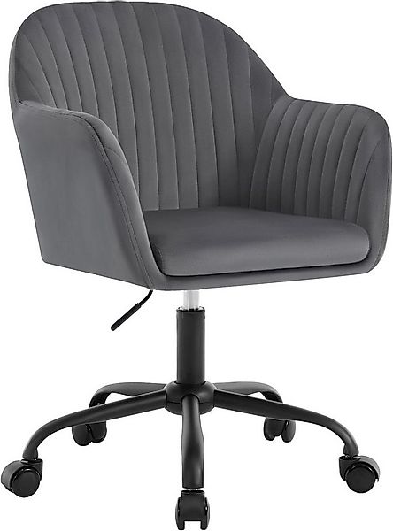 Woltu Schreibtischstuhl, Homeoffice Stuhl mit Rollen, Schminkstuhl höhenver günstig online kaufen