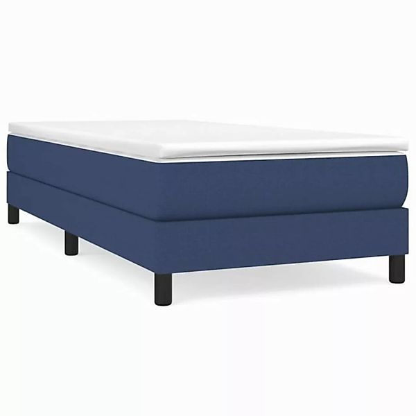 furnicato Bett Bettgestell ohne Matratze Blau 100x200 cm Stoff (1-tlg) günstig online kaufen