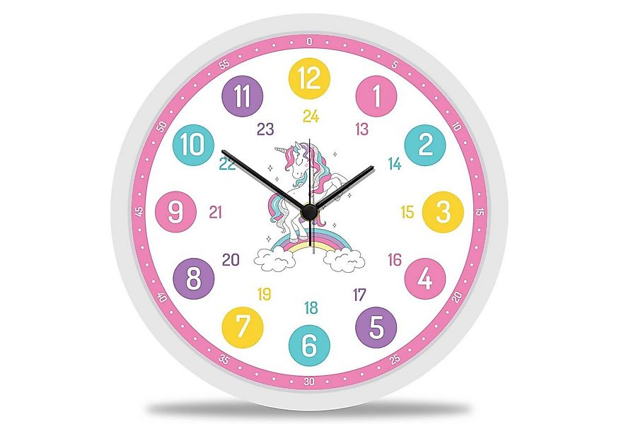 GRAVURZEILE Wanduhr GRAVURZEILE Wanduhr Kinder Einhorn Motiv - Geräuscharm günstig online kaufen