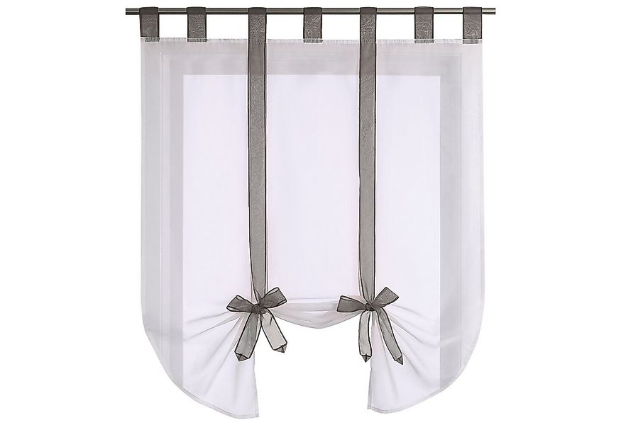 Joyswahl Raffrollo, mit Schlaufen, Voile Bindegardine, Unifarbige günstig online kaufen