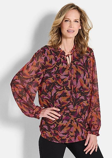 GOLDNER Schlupfbluse Chiffon-Bluse mit semitransparenten Ärmeln günstig online kaufen