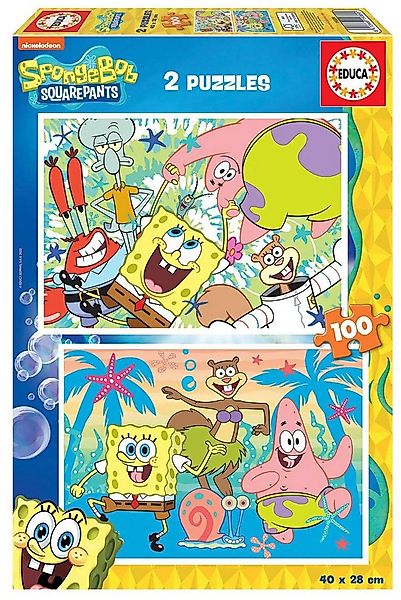 Hutter Trade Selection Puzzle Educa - Spongebob Schwammkopf - Puzzle 2x100 günstig online kaufen