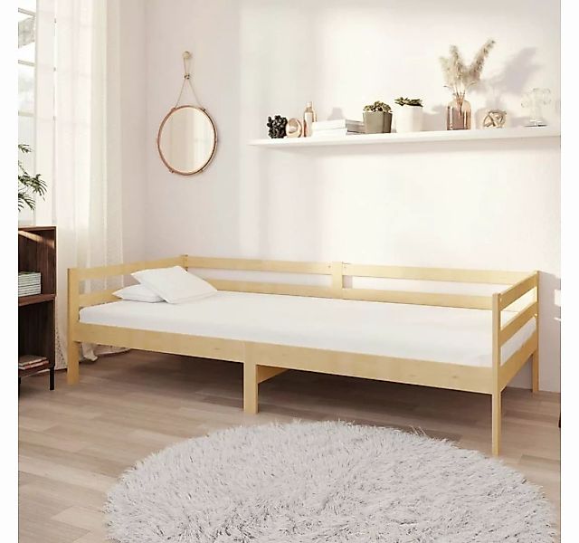 vidaXL Bettgestell Tagesbett Gästebett mit Matratze 90x200 cm Kiefer Massiv günstig online kaufen