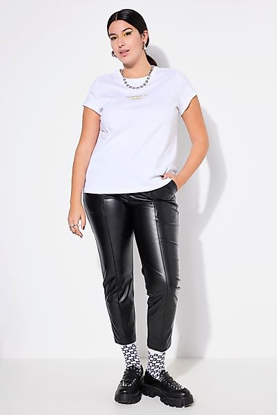 Studio Untold Funktionshose Fakeleder-Hose Mom-Shape teilelastischer günstig online kaufen
