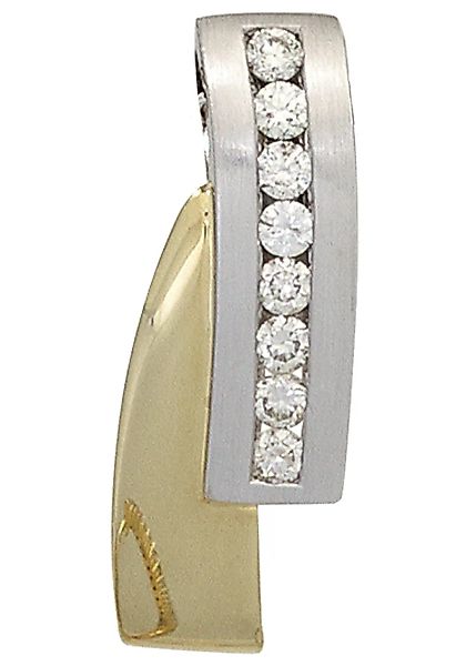 JOBO Kettenanhänger "Anhänger mit 8 Diamanten", 585 Gold bicolor günstig online kaufen