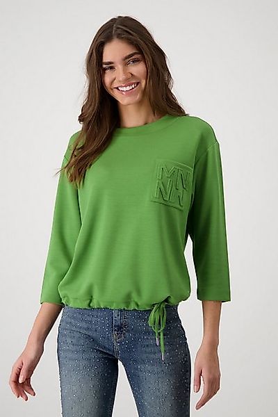 Monari Sweatshirt Sweatshirt mit Prägedruck avocado günstig online kaufen