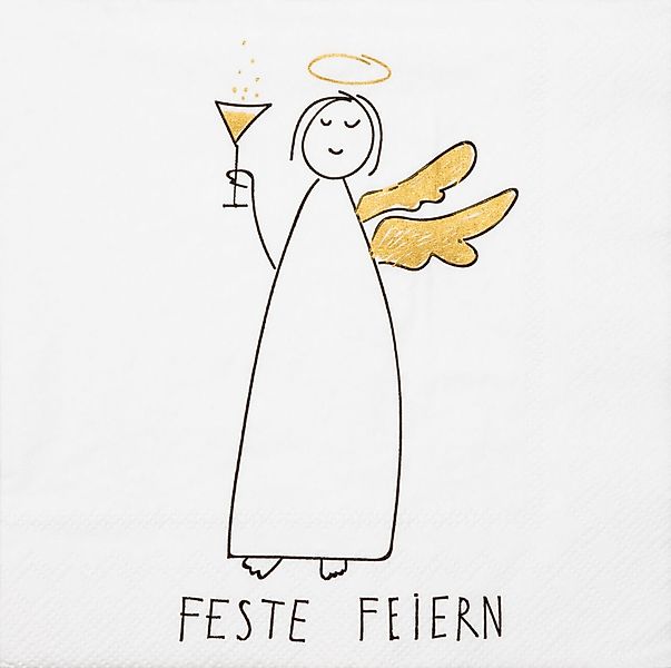 Serviette ''Feste feiern'' 33 x 33 cm günstig online kaufen