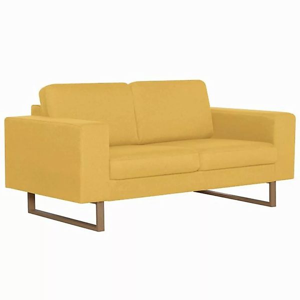 vidaXL Sofa 2-Sitzer-Sofa Stoff Gelb Couch günstig online kaufen