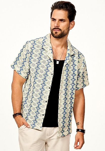 SOULSTAR Kurzarmhemd Gemustert - Freizeithemd als Kurzam Strick Festival He günstig online kaufen