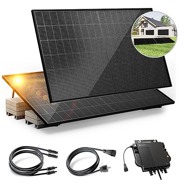 Solakon Balkonkraftwerk 1000W 800W Solaranlage mit Gartenhalterung Steckerf günstig online kaufen