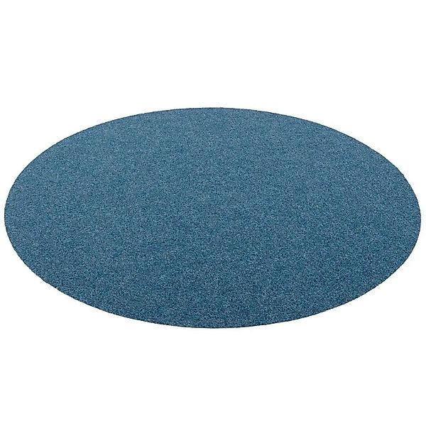 Snapstyle Kunstrasen Rasenteppich mit Noppen Kingston Rund Blau 100x100cm günstig online kaufen
