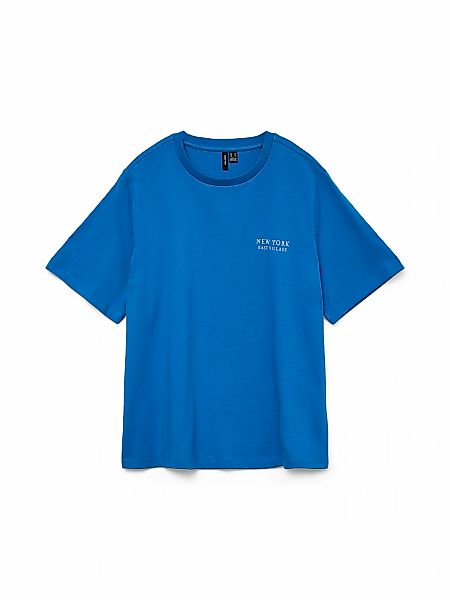 Vero Moda Kurzarmshirt "VMYVONNE CATY SS TOP BOX JRS" mit Rückenprint günstig online kaufen