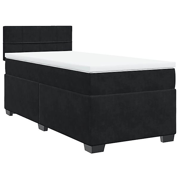 vidaXL Boxspringbett mit Matratze Schwarz 90x190 cm Samt2097896 günstig online kaufen