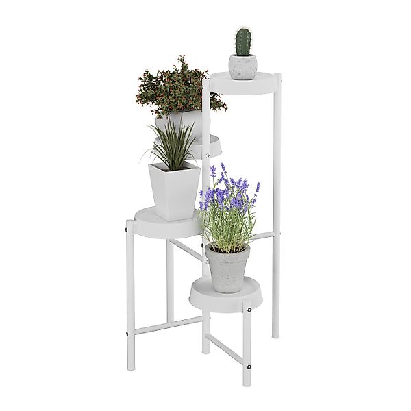 relaxdays Blumenständer Pflanzenständer Metall & Kunststoff günstig online kaufen