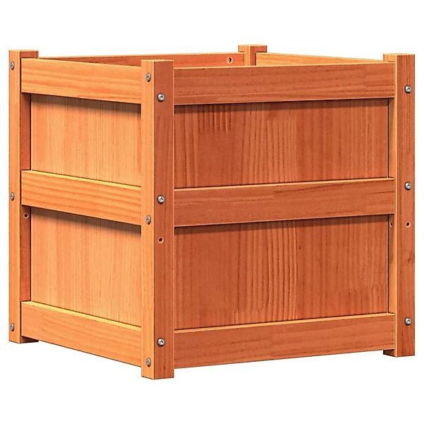 vidaXL Pflanzkübel Wachsbraun 50x50x50 cm Massivholz Kiefer 837418 günstig online kaufen