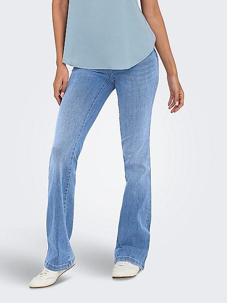 ONLY Bootcut-Jeans ONLPOWER MID WAIST PUSH UP FLARED DNM elastischer Denim günstig online kaufen