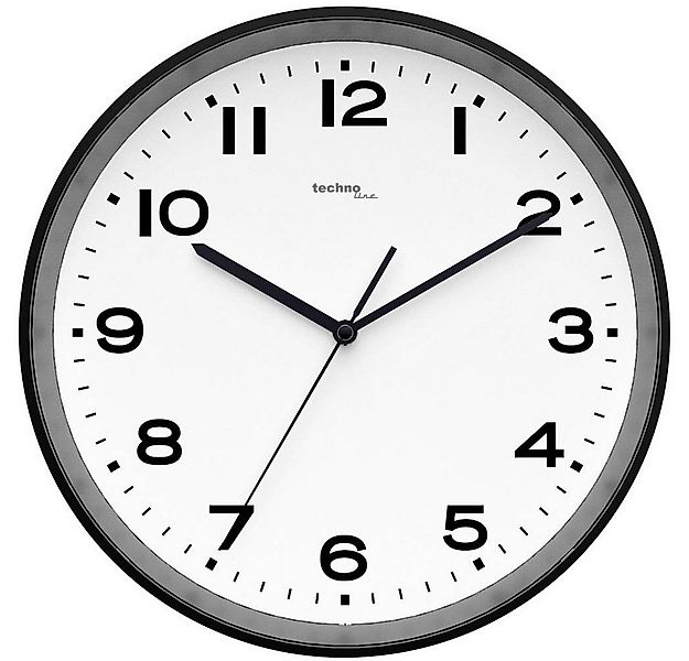 Techno Line Wanduhr Funk-Wanduhr WT 8500 WT 8500-3 schwarz günstig online kaufen
