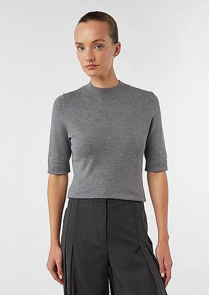 comma Kurzarmpullover Strickpullover Halbarm-Shirt mit Glitzergarn günstig online kaufen