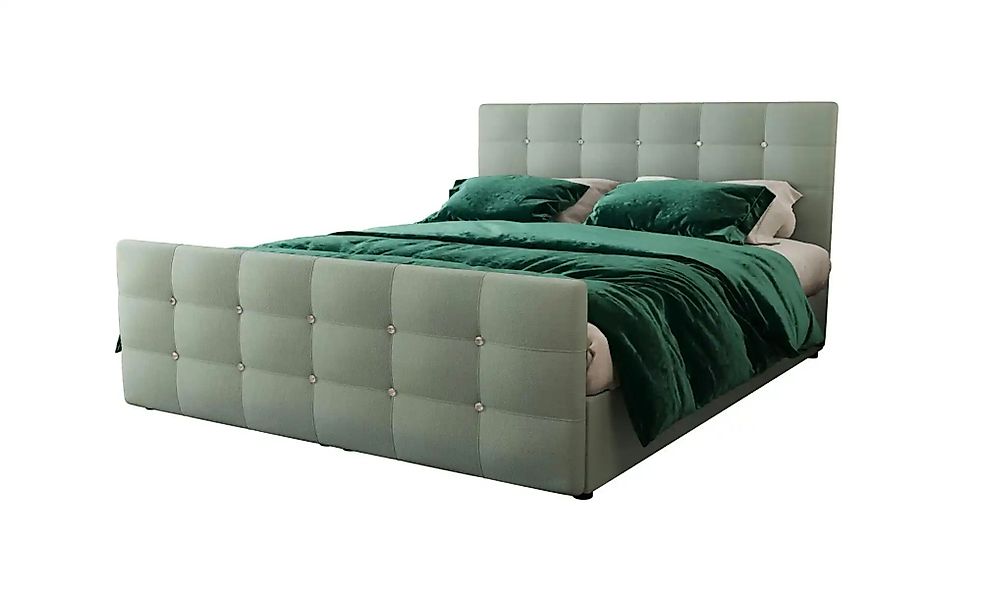 Boxbett mit Stauraum und Topper Kleo ¦ grün ¦ Maße (cm): B: 140 H: 105 Bett günstig online kaufen