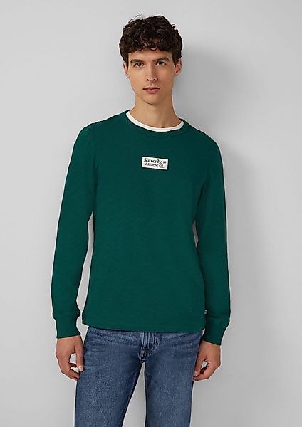 s.Oliver Langarmshirt T-Shirt Longsleeve mit Flammgarnstruktur günstig online kaufen