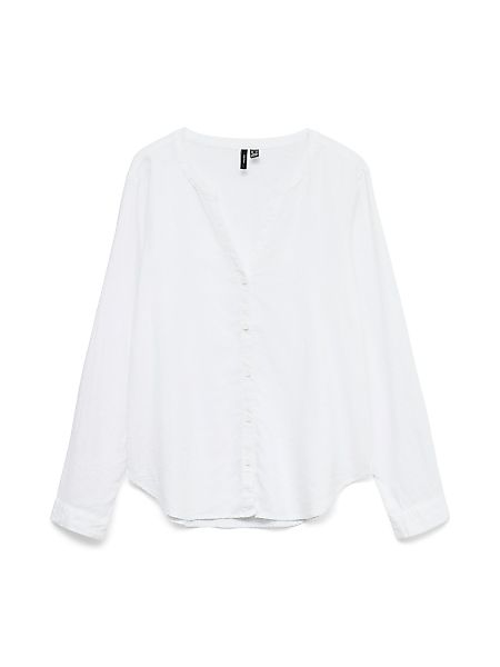 Vero Moda Blusenshirt Leinenoptik, V-Ausschnitt, Langarm, günstig online kaufen