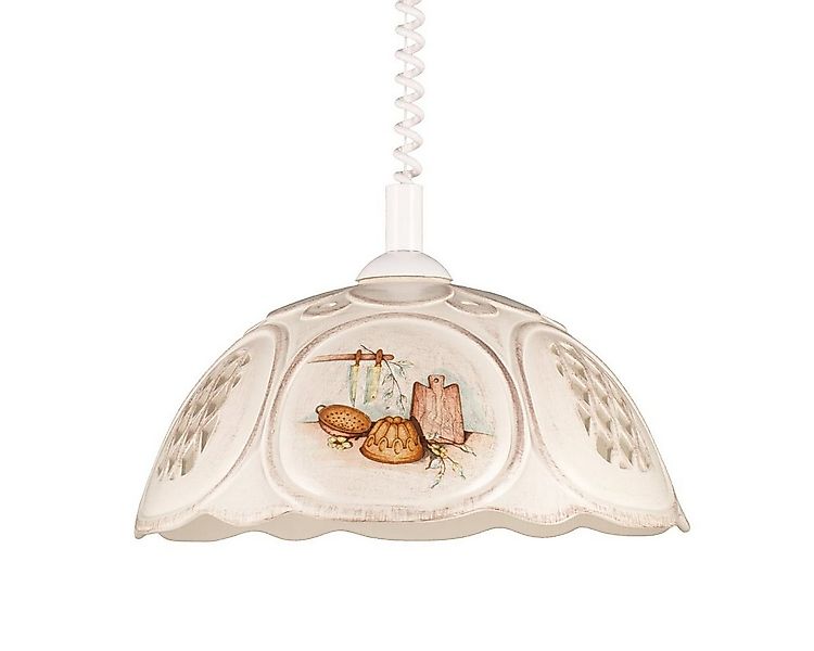Helios Leuchten Pendelleuchte Küchenlampe Keramik beige, Keramiklampe, Deck günstig online kaufen