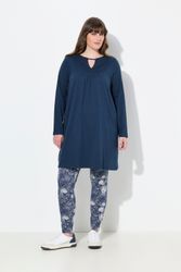 Ulla Popken Longshirt Longshirt A-Linie Tunika-Ausschnitt günstig online kaufen