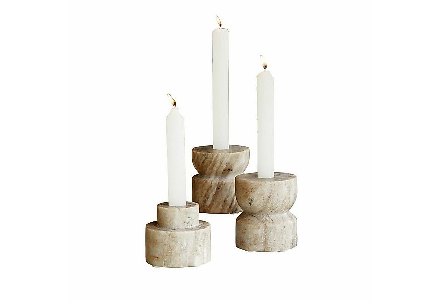 Mirabeau Kerzenständer Kerzenhalter 3er Set Ulxeno beige günstig online kaufen