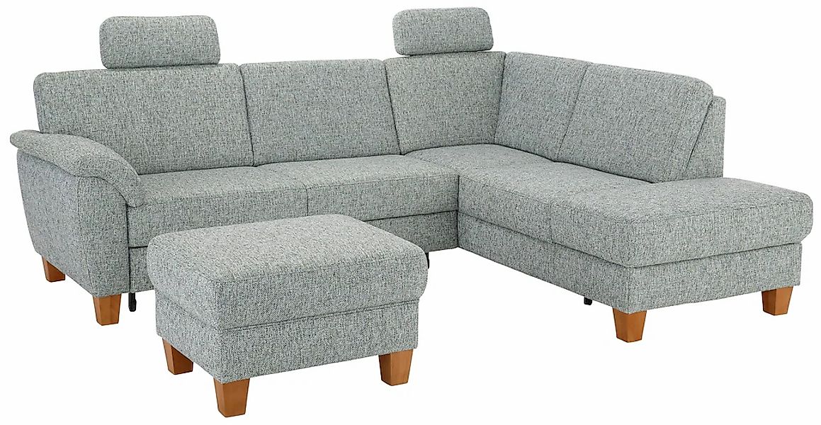 Home affaire Ecksofa »Alta L-Form« mit Federkern und Kontrastnaht, Füße Buc günstig online kaufen