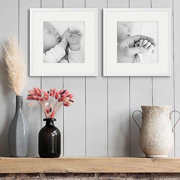 PHOTOLINI Bilderrahmen 2er Set Echtholz mit günstig online kaufen