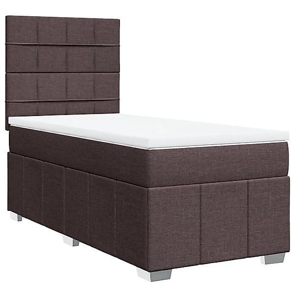 vidaXL Boxspringbett mit Matratze Dunkelbraun 80x200 cm Stoff 3291498 günstig online kaufen