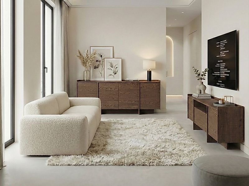 Beautysofa Wohnzimmer-Set JUNI, (im Japandi-Stil, Push-to-Open-Funktion), K günstig online kaufen