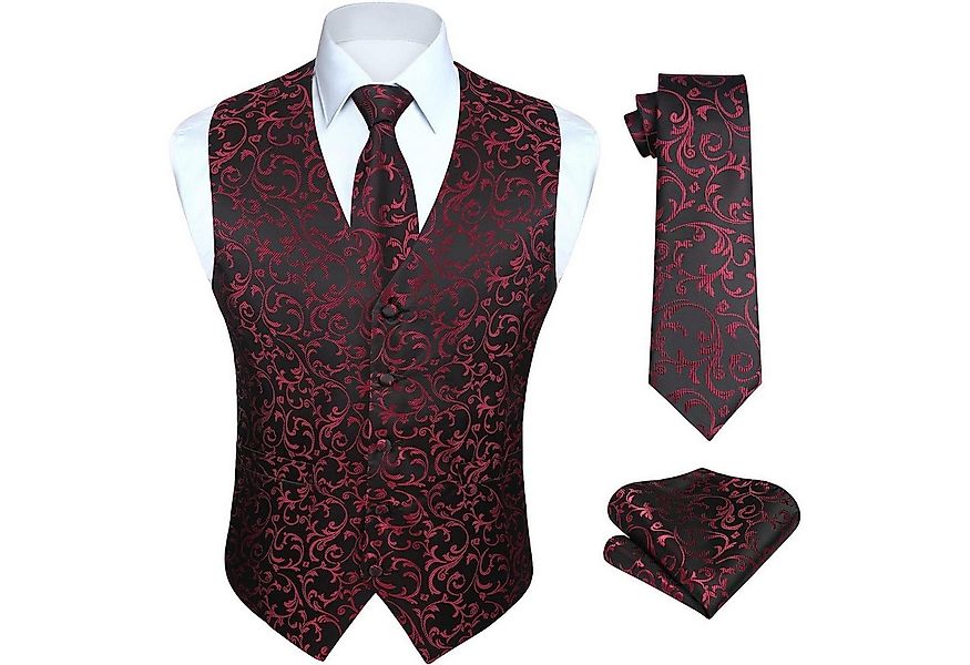 LuxusKollektion Krawatte Weste Herren Hochzeit Krawatte Einstecktuch XXL Sc günstig online kaufen