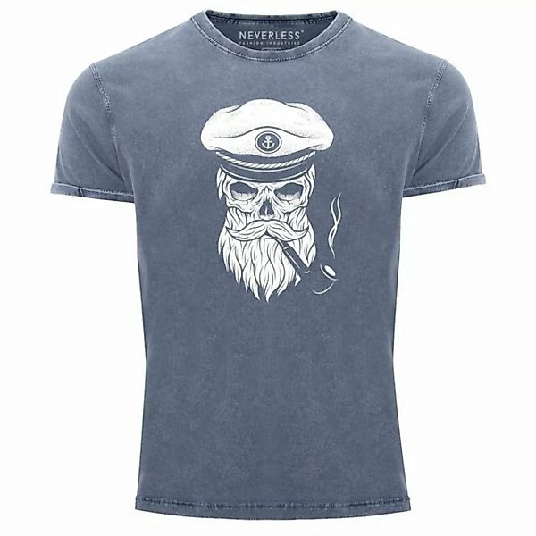 Neverless Print-Shirt Cooles Angesagtes Herren T-Shirt Vintage Shirt Captai günstig online kaufen