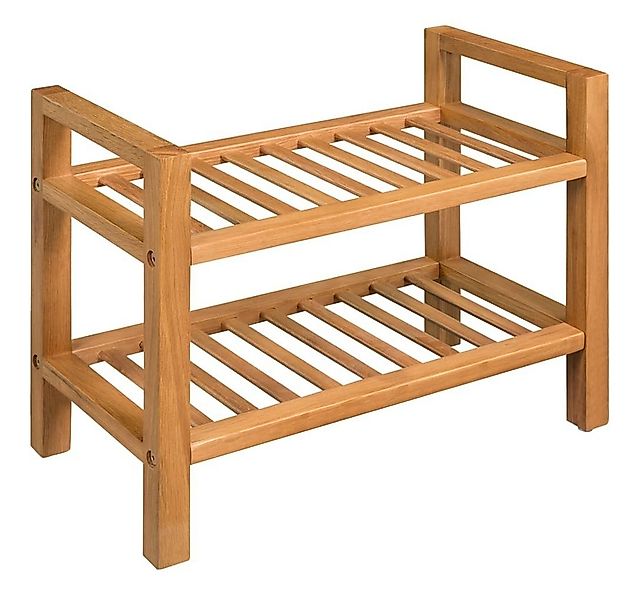 furnicato Schuhregal mit 2 Etagen 50x27x40 cm Massivholz Eiche, 1-tlg. günstig online kaufen