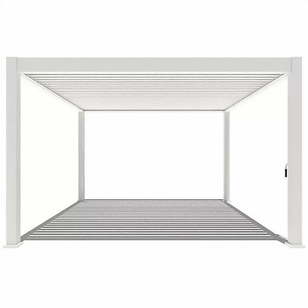 Weide Deluxe Plus Aluminium Pavillon 4 x 4 M Weiß Pergola Freistehend günstig online kaufen