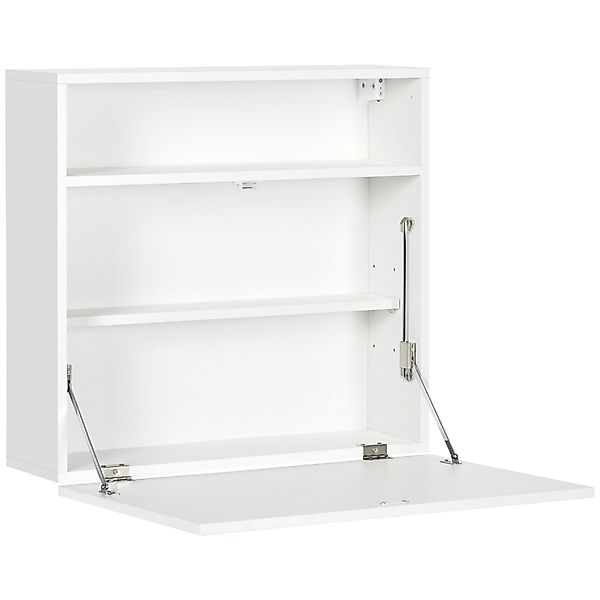 HOMCOM Wandtisch klappbar Wandklapptisch mit Ablagefächer Schreibtisch Klap günstig online kaufen