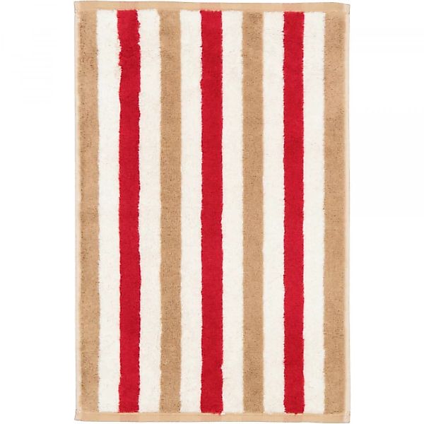 Cawö Handtücher Coast Stripes 6213 - Farbe: rot-natur - 32 - Gästetuch 30x5 günstig online kaufen