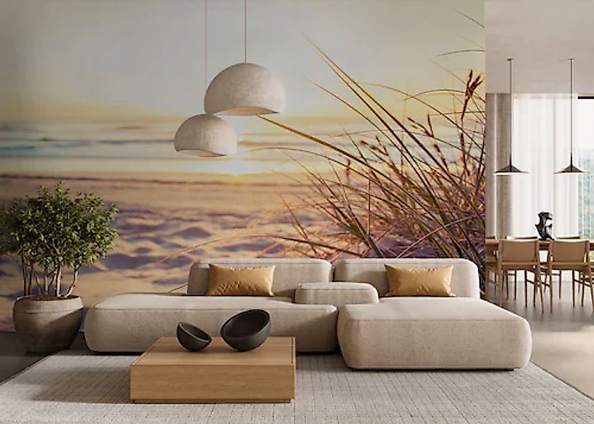 A.S. Création Vliestapete »Strandtapete Sonnenuntergang Meer Beige Braun« m günstig online kaufen