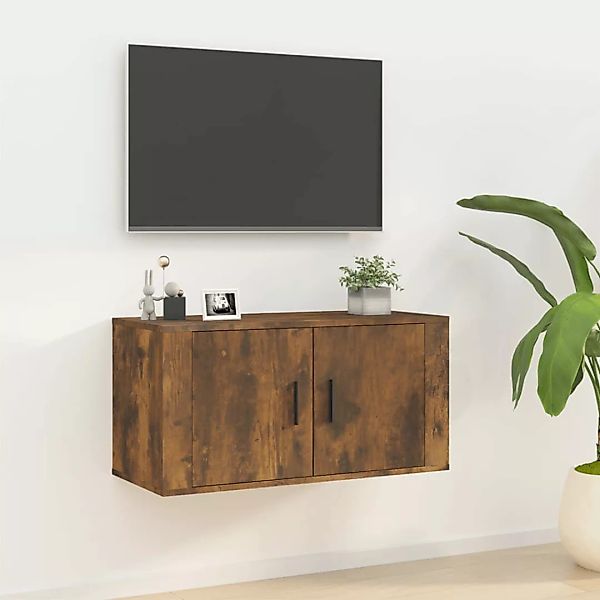 Vidaxl Tv-wandschrank Räuchereiche 80x34,5x40 Cm günstig online kaufen