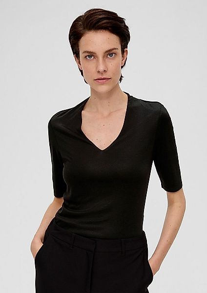 s.Oliver Kurzarmshirt T-Shirt T-Shirt mit V-Ausschnitt günstig online kaufen