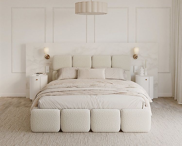 thematys Polsterbett Bett Stauraumbett Bezug Cleo / Bouclé 140x200, 160x200 günstig online kaufen