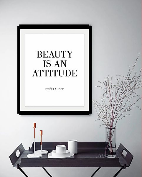 Leonique Bild »Zitat Estée Lauder«, Schwarz-Weiß-Schriftzug-Motivationsbild günstig online kaufen