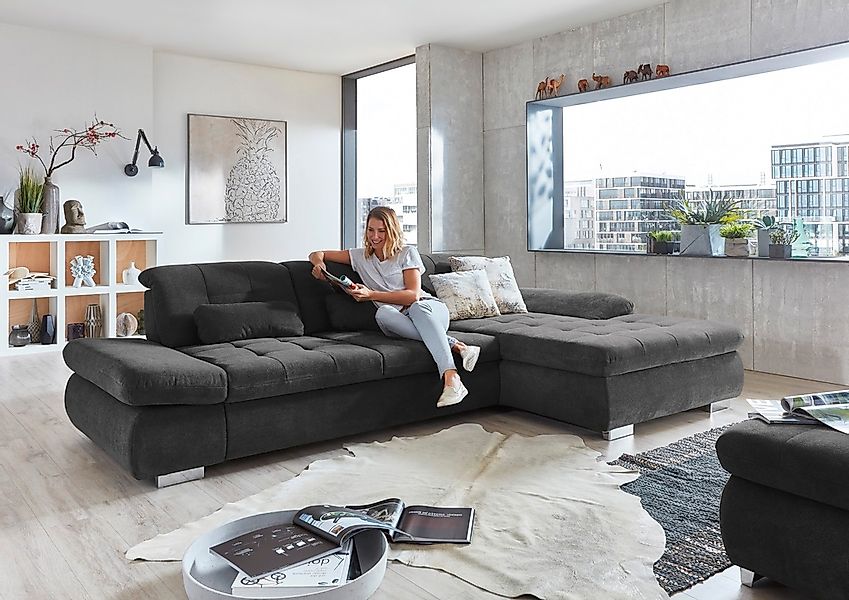 Die PlanBar Ecksofa "MP-IN17004 L-Form, Breite 331 cm, wahlweise mit Funtki günstig online kaufen
